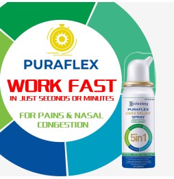 PuraFlex NasoRelief Spray|Market Proven Herbal Nasal & Pain Relief